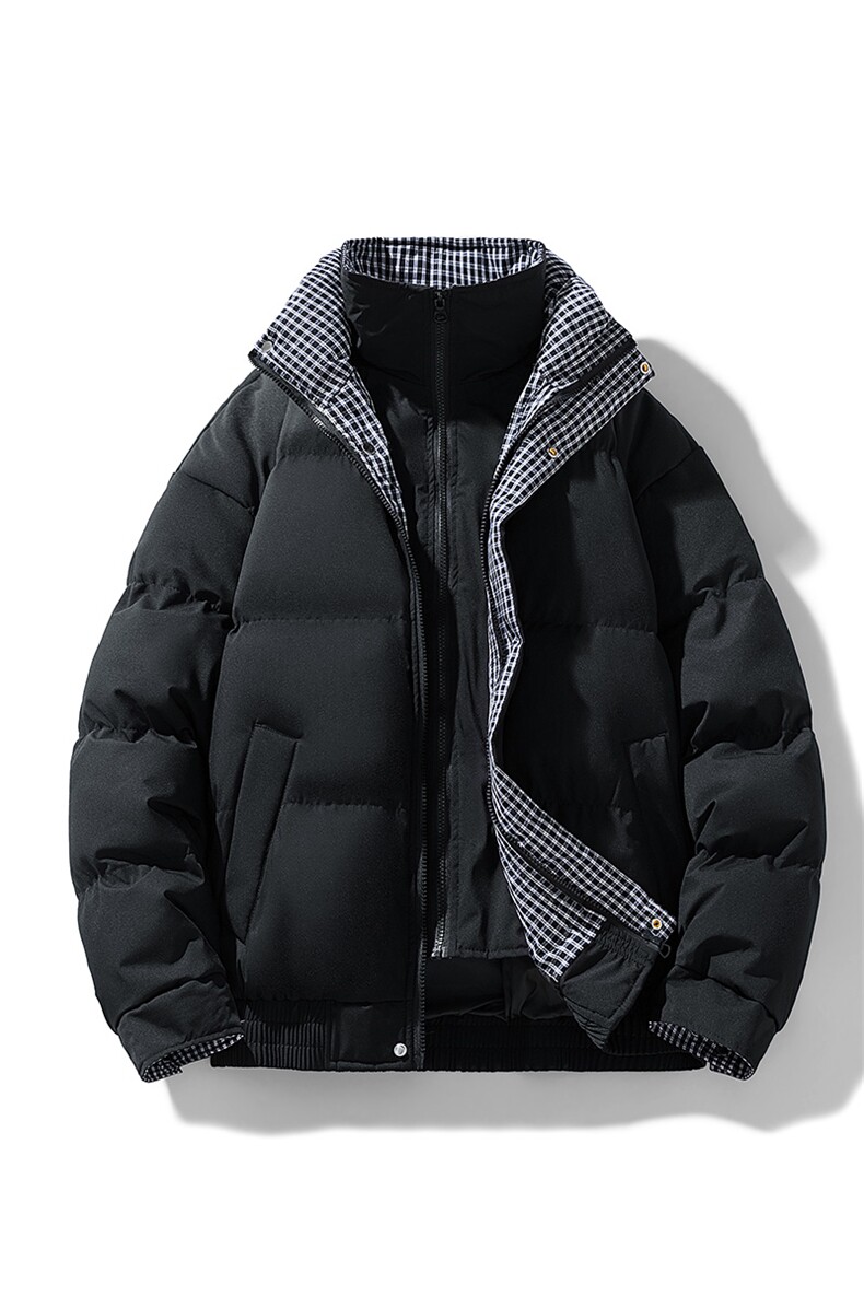 冬季新品得物美式潮流高品质格子加绒加厚棉衣外套棉服MY5566-P88,男装棉衣,星座610B-1