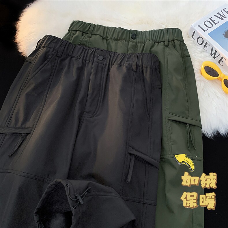 秋冬加绒加厚防风防水保暖冲锋裤男休闲裤D309B-K41加绒-P60,男装棉衣,电商D309B