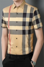 C8961钱塘2020-2男士夏季格子精品无痕休闲衬衫短袖P70，男装衬衫，钱塘207-2