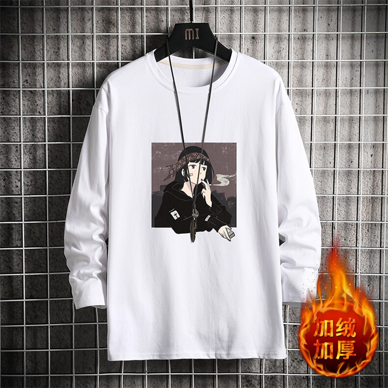 TX3122-P25 加绒-P35 纯长袖t恤男大码圆领打底衫体恤上衣服图片