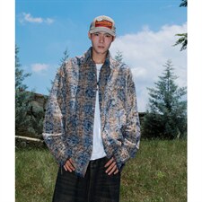 2026港风格子长袖衬衫男大码大码M-5XL休闲外套男CS77901P55控88，男装衬衫，星座227-7