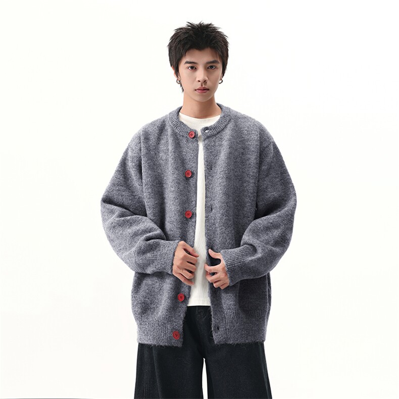 软糯风单排扣开衫毛衣男女宽松百搭情侣针织外套MY05811-P58,男装针织衫/毛衣,星座308B-2