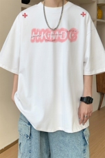 图案已注册夏季欧美嘻哈百搭短袖T恤男潮宽松半袖体恤衫D107/P25，男装T恤，电商B209