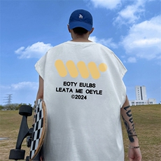 量大优供视频得物直播品质230克夏季纯棉背心无袖T恤WB199，男装背心/马甲，电商A486