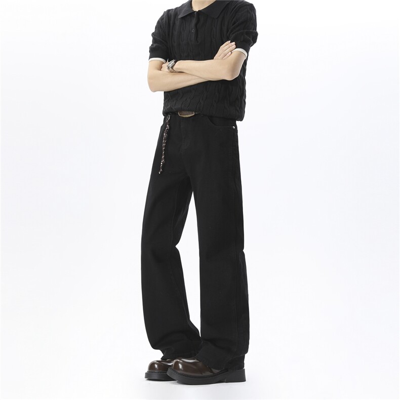 现货春季显瘦直筒裤微喇裤长裤A014-DY26005-特P40-控78，男装休闲裤，电商A014