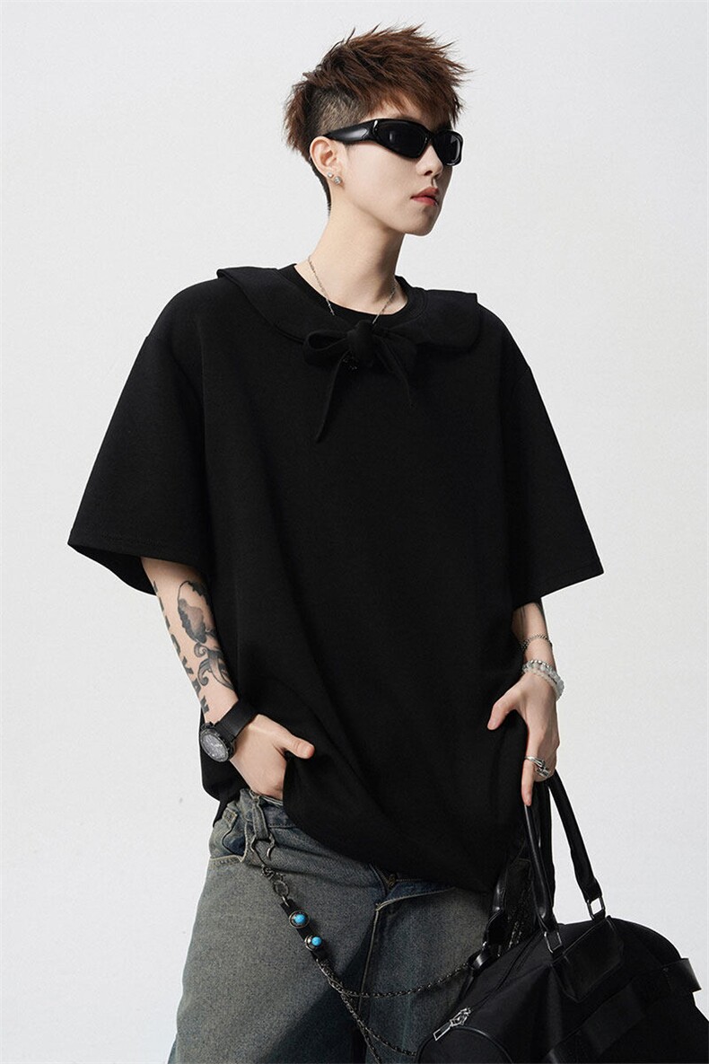 T10122-特批35控68高品质宽松设计感夏季百搭痞帅大码T恤短袖,男装T恤,电商A059