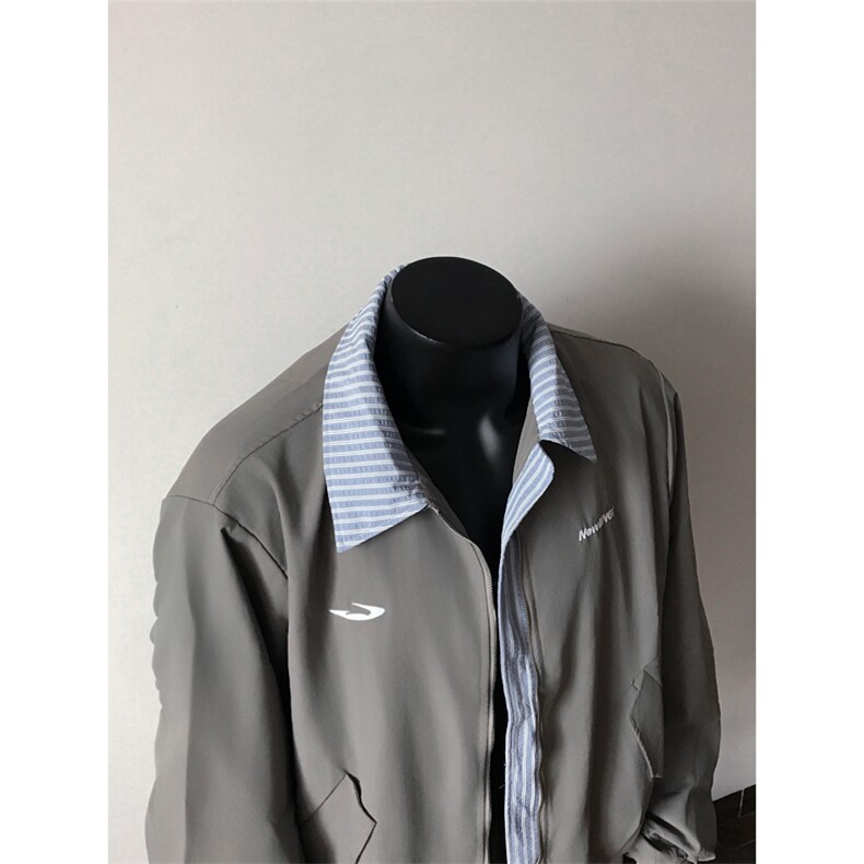 网图有货美式复古假两件翻领棒球服夹克外套男女A854-P55,男装夹克,星座1505