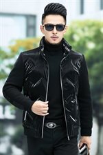 X8062钱塘2020-1冬季男士羽绒服针织袖高端90白鸭绒P250，男装羽绒服，钱塘207-1
