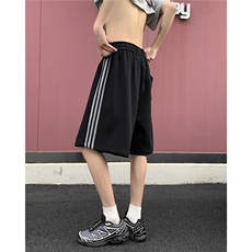 男士华棉针织三条杠运动短裤A367DK55P35控58，男装牛仔裤，电商A367