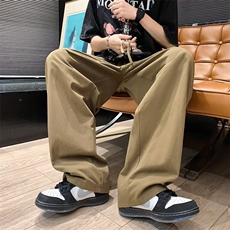 夏季休闲直筒长裤日系工装裤男薄款宽松长裤子K4007-P32，男装休闲裤，星座512-2
