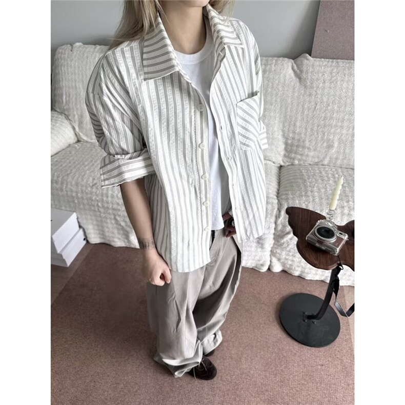 原宿长袖衬衫ins慵懒时尚日系气质潮流简约百搭流行文艺新款，男装衬衫，星座506A