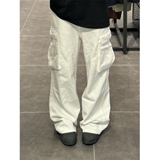 【网图】米白色工装裤男夏季欧美hiphop裤子美式高街GZK17LL-P60，男装工装外套，星座1007（原301D）