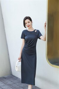 气质修身连衣裙图片