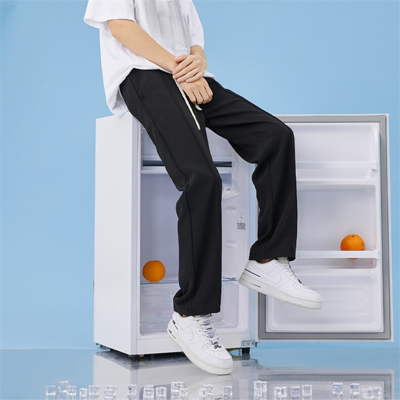 宽松直筒男装冰丝裤子CK226P45,男装休闲裤,电商D325