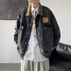 春装新款拼接灯芯绒潮流ins宽松韩版上衣百搭工装夹克W434-P62，男装夹克，星座512-2