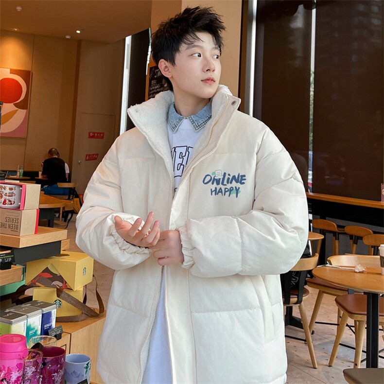 ！2023冬季新款男士立领棉衣羊羔毛加绒加厚棉服外套MY116P70,男装棉衣,电商B220