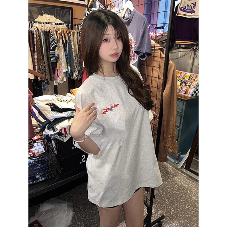 万针全刺绣工艺抖音得物高品质260克重磅纯棉双纱美式高街短袖T恤,男装T恤,电商A486