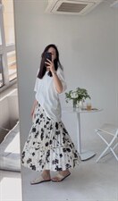 拼接花色半裙。，女装半身裙，是爱 SHI AN