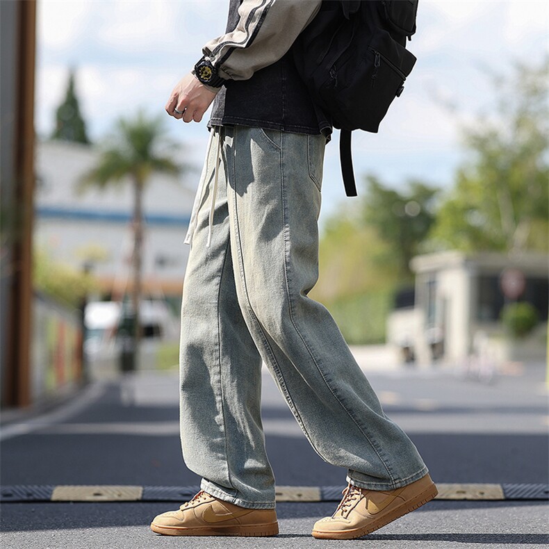 加绒加厚水洗高街直筒牛仔裤KZ67JRP50,男装牛仔裤,电商D325