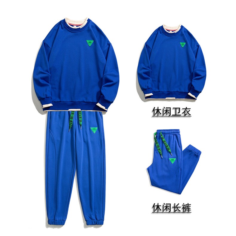 1春季新款休闲圆领假两件情侣青春套头卫衣套装7144P98控128,男装卫衣,星座226-2