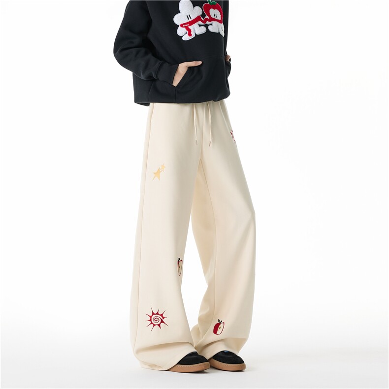 美式秋季新款多图案刺绣设计百搭休闲卫裤B315-K25394-特p40控78,男装休闲裤,电商B315