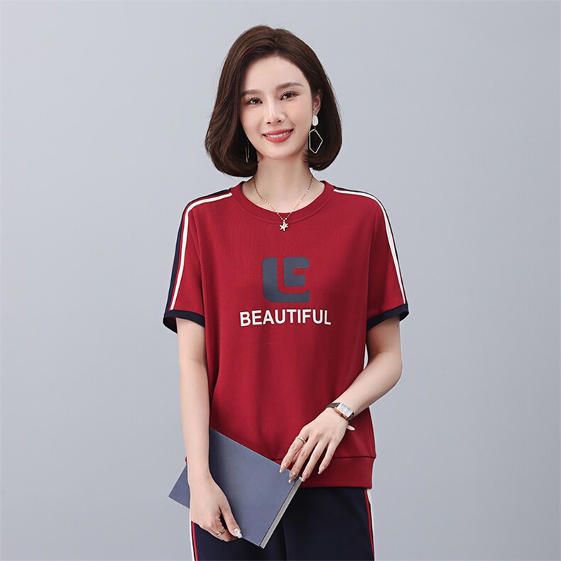 2025夏季新款简约时尚气质宽松休闲舒适印花上衣,女装卫衣/绒衫,独衣靓