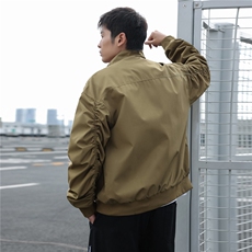 飞行员教练褶皱防水夹克J003模特天台聚酯纤维(S-3XL)TP55，男装夹克，电商A088
