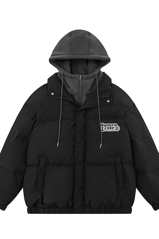 白底23冬季时尚百搭宽松字母印花潮流棉服外套MY64701P115控158,男装棉衣,电商A268-1