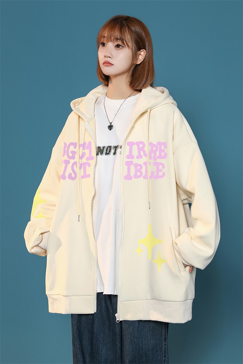 中性风23新款秋季时尚百搭宽松开衫连帽卫衣H251P75控98,男装卫衣,A247A