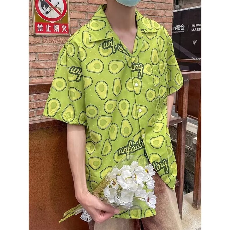 潮春季青春流行男气质衬衫五分袖衬衣C622P28,男装衬衫,星座1116-2