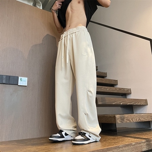 2025春季新款垂感休闲裤男宽松直筒九分裤纯色百搭K228P55图片