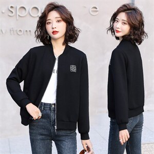 太空棉棒球服外套女春秋2022新款韩版宽松夹克开衫洋气减龄短外套图片