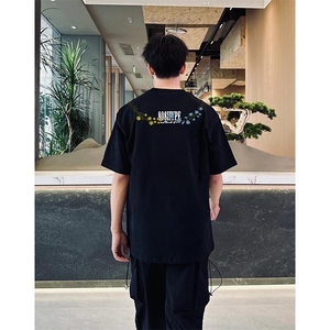 万针全刺绣解构设计260克重磅双纱纯棉高品质美式高街短袖T恤特33图片