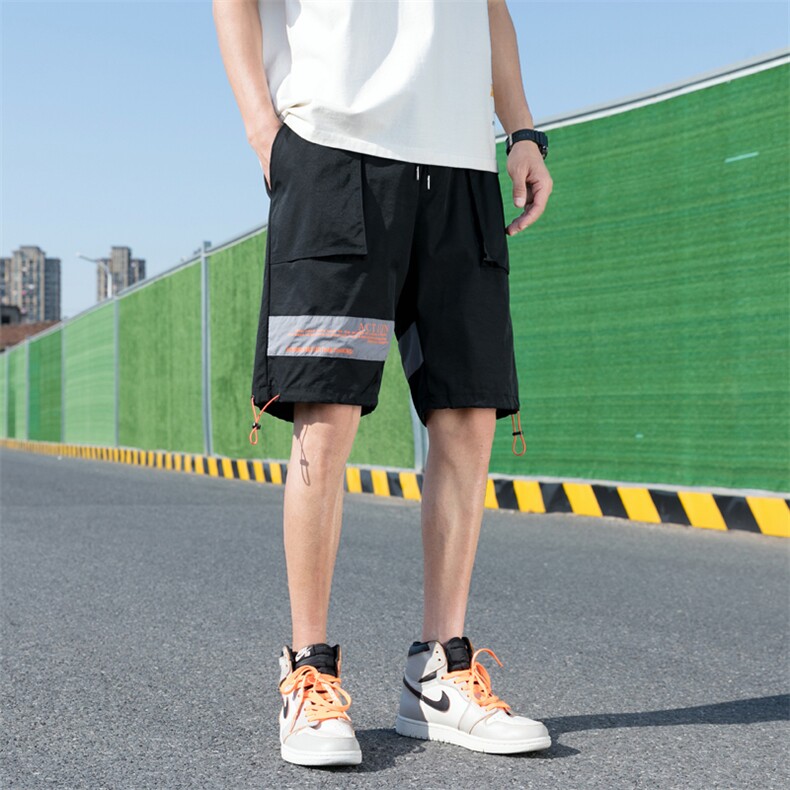 夏季韩版潮流亮面宽松工装短裤五分裤情侣短裤男A305-KX2060-P25,男装休闲裤,电商B306