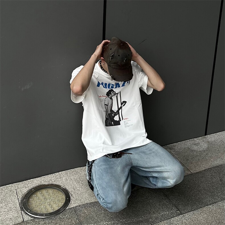 2025春夏新款黑色阔腿牛仔裤男复古设计感显瘦直筒裤子785-P50,男装牛仔裤,电商A178