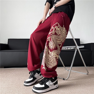 DK9537-P53龙年大吉新款春秋季时尚高品质卫裤男士百搭休闲裤图片