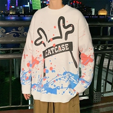 ！2023秋冬新款男士扎染毛衣潮牌中性针织衫毛线M311P65，男装针织衫/毛衣，电商B220