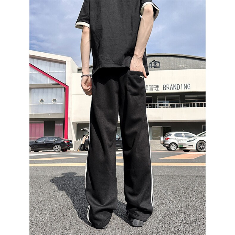 A178K2838P35秋冬季新款三条杠卫裤直筒宽松,男装休闲裤,电商A178