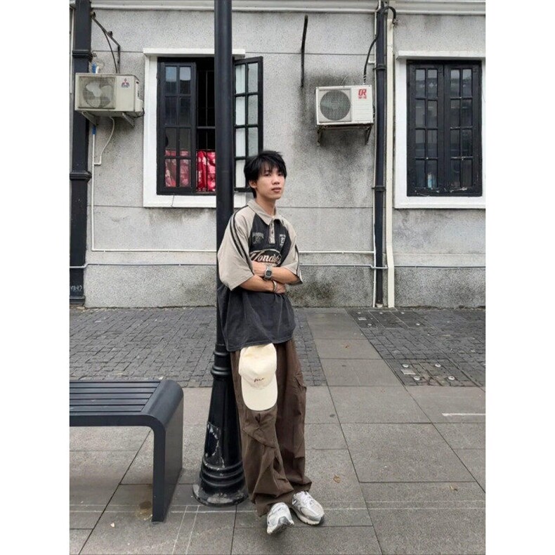 DX415LL-特P35美式复古polo衫短袖t恤男高级感痞帅半袖体恤,男装T恤,星座1007（原301D）