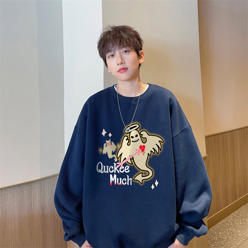 ！圆领卫衣男装港风长袖T恤男外套男WY197-P28,男装卫衣,电商B367