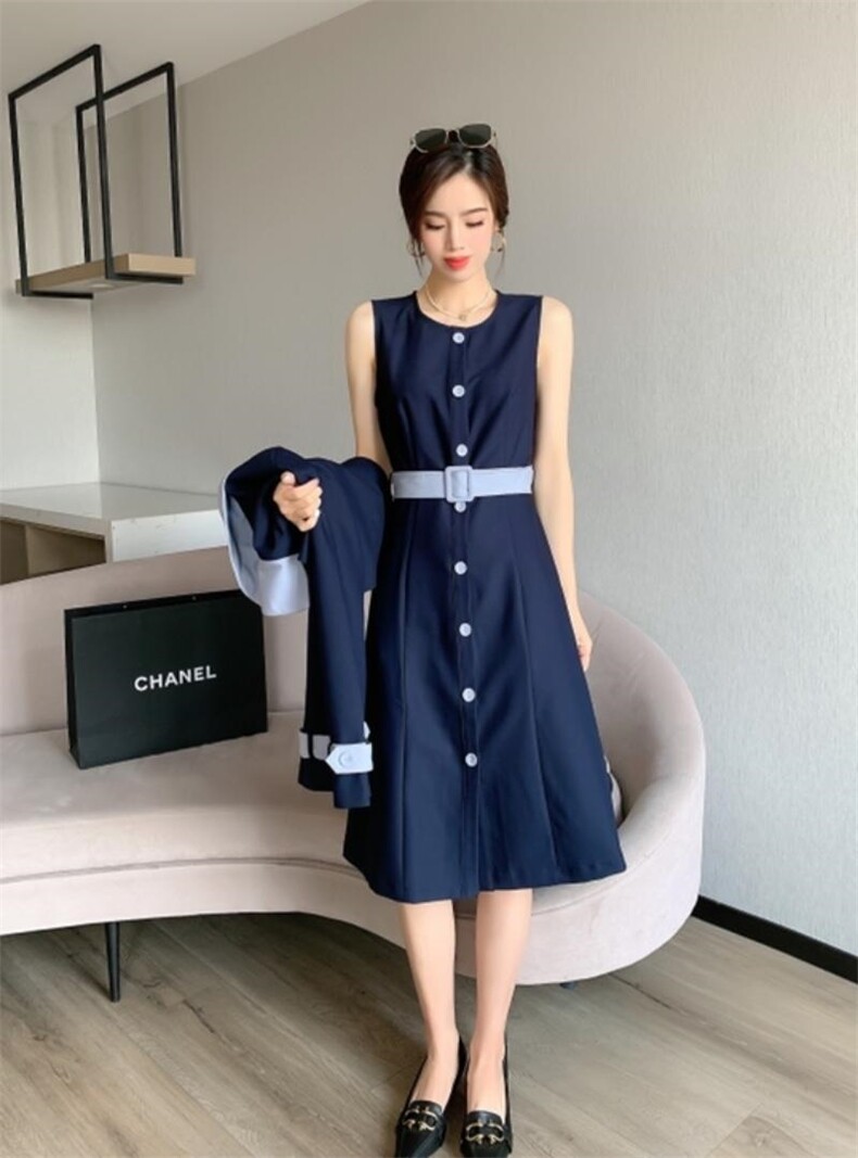 时尚潮流两件套连衣裙，女装连衣裙，英利伊人