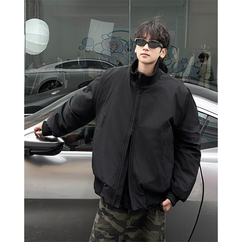 冬季美式潮牌短款棉服男飞行服夹克高级高街休闲宽松情侣棉衣外套,男装夹克,星座505-2（原电商A260-1)