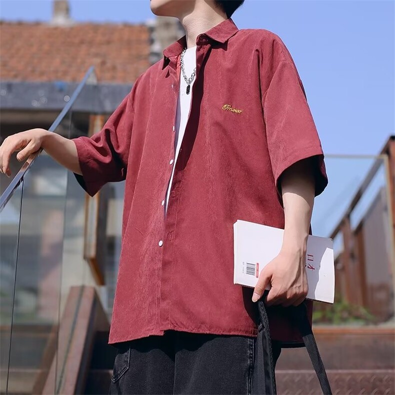 夏季新款衬衫潮流慵懒男方领衬衫C582P32,男装衬衫,星座1116-2