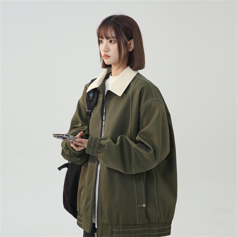 2025春休闲痞帅工装翻领夹克潮流外套得物二开XZ301b-2-JK2585P78图片