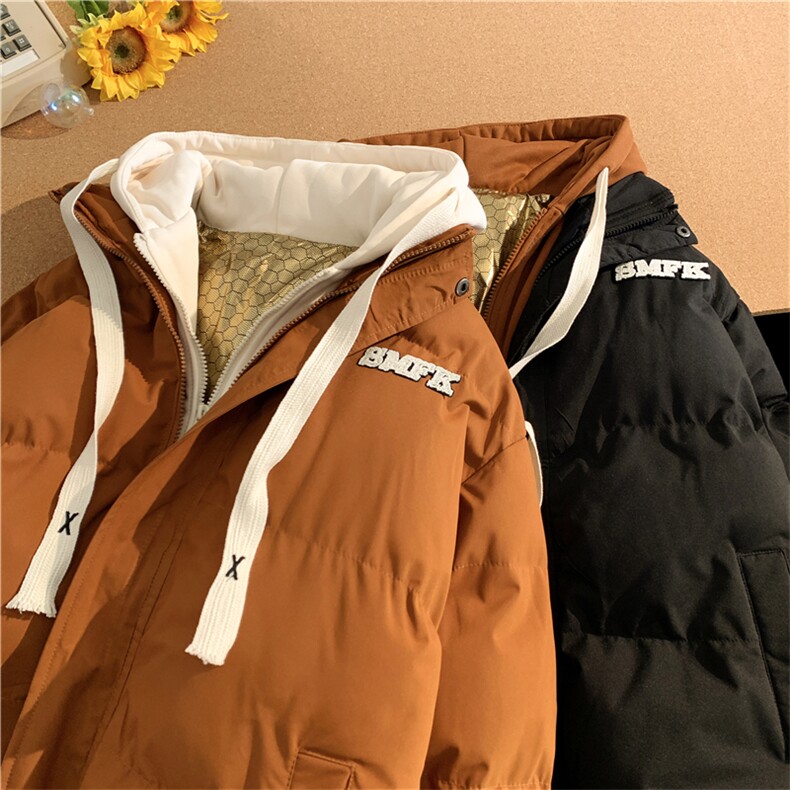 假两件加厚加绒情侣款百搭面包服棉衣715-6-MF101P118（控148）,男装棉衣,星座715-6