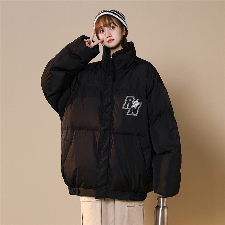 中性凯旋白鸭绒22冬季潮流印花保暖抽绳立领羽绒服YR216P195控258,男装羽绒服,A247A