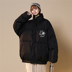 中性凯旋白鸭绒22冬季潮流印花保暖抽绳立领羽绒服YR216P195控258，男装羽绒服，A247A