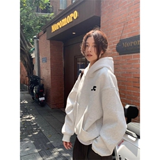 韩系rest秋冬新款复古连帽卫衣宽松显瘦百搭休闲上衣外套CX289，女装短外套，星座516A