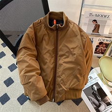 美式复古廓形飞行员夹克棉服外套标准常规拉链常规款MF334-P88，男装夹克，星座412-2