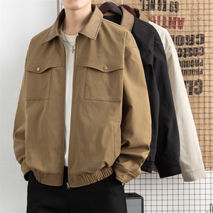 翻领夹克男春季简约宽松潮流百搭上衣服JK266-P73图片